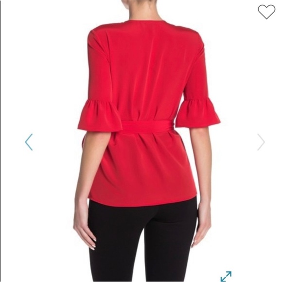 Draper James bell sleeve wrap top 0 - Picture 2 of 5